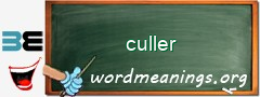 WordMeaning blackboard for culler
